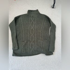 Abercrombie & Fitch Mock Neck Cable Sweater- LIKE NEW